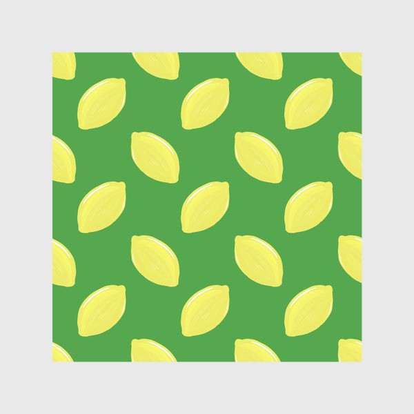 Скатерть &laquo;лимоны на зеленом фоне летний фруктовый паттерн&raquo;