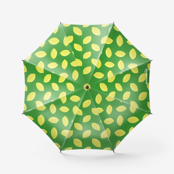 Зонт &laquo;лимоны на зеленом фоне летний фруктовый паттерн&raquo;