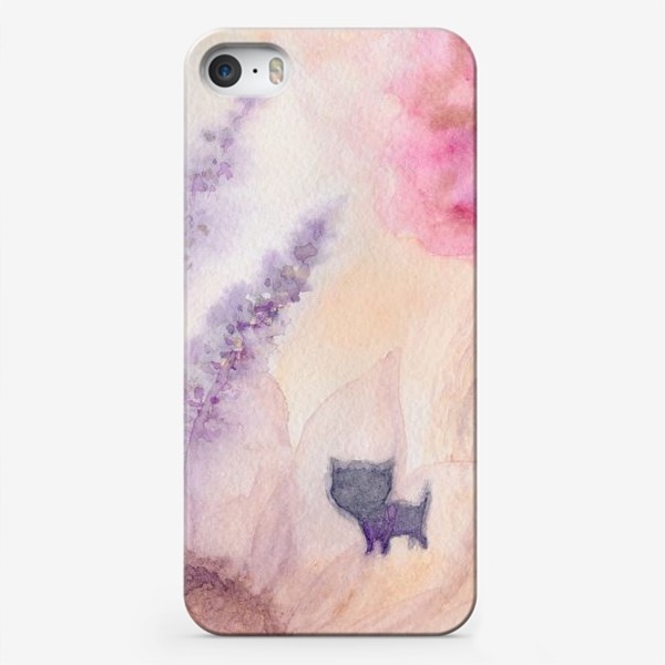 Чехол iPhone «Летний сон (Кот и цветы)»