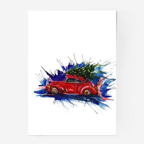Постер «xmass car»