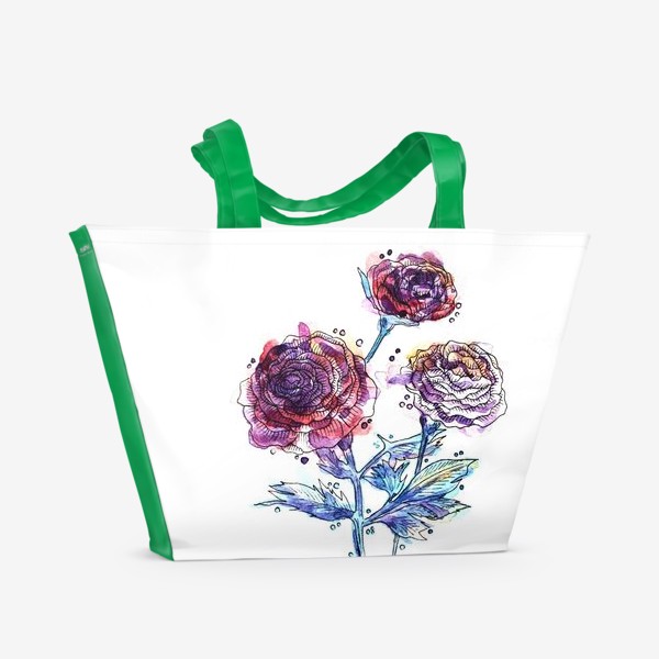Пляжная сумка «Розы»