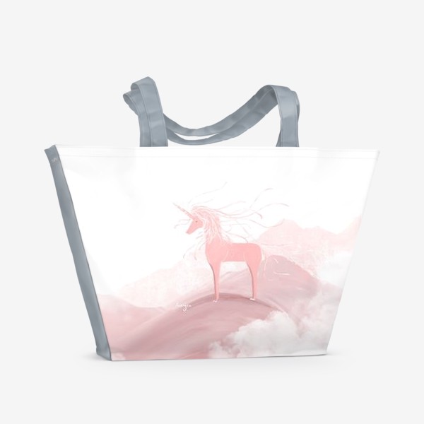 Пляжная сумка «Розовый единорог»