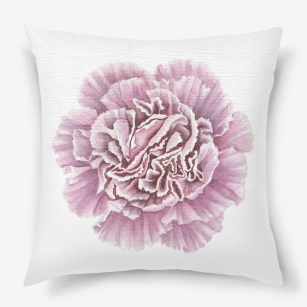 Подушка «Розовая гвоздика цветок Carnation»