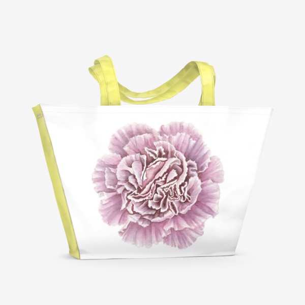 Пляжная сумка «Розовая гвоздика цветок Carnation»
