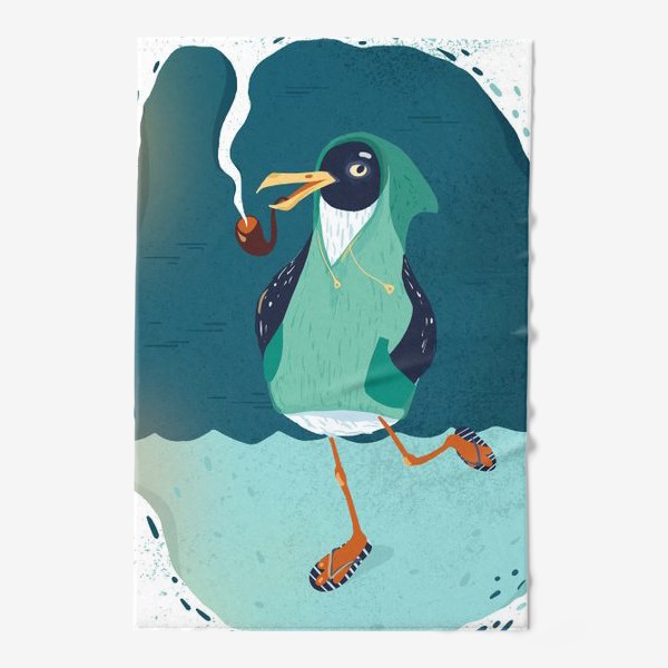 Полотенце «Веселая чайка курит трубку»