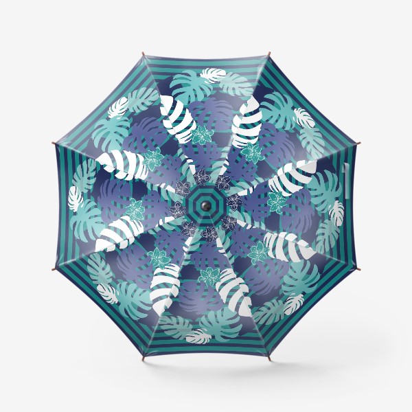 Зонт «Монстера цветочная композиция»