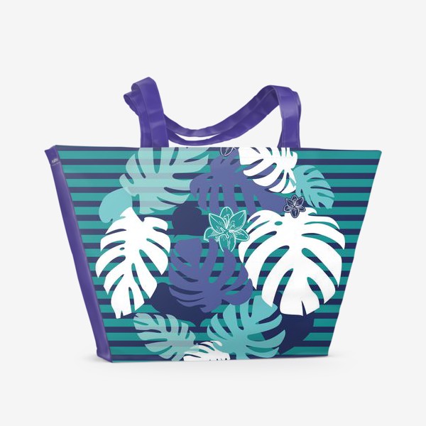 Пляжная сумка «Монстера цветочная композиция»