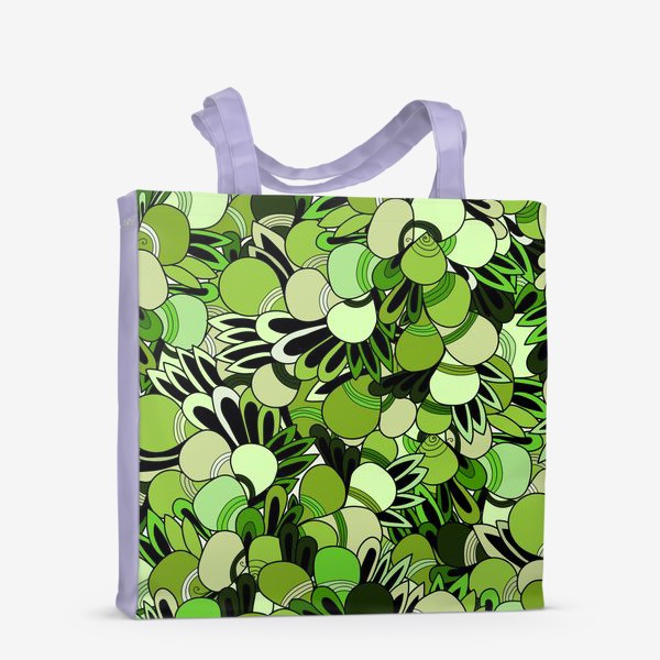 Сумка-шоппер &laquo;Абстрактные зеленые листики&raquo;