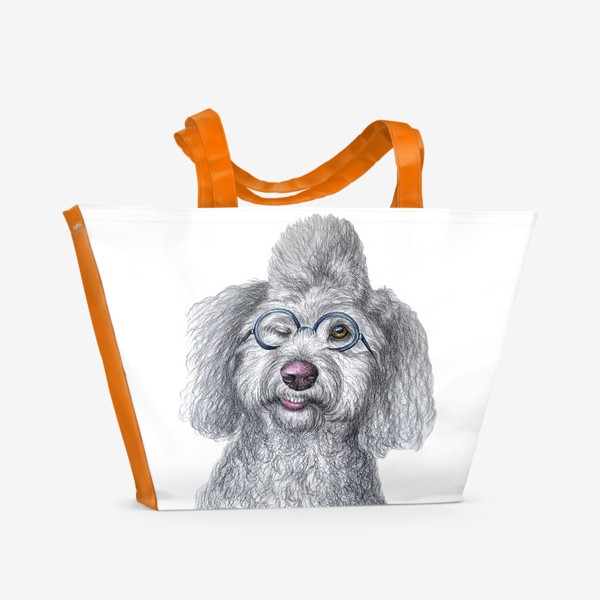Пляжная сумка &laquo;Собака в очках&raquo;