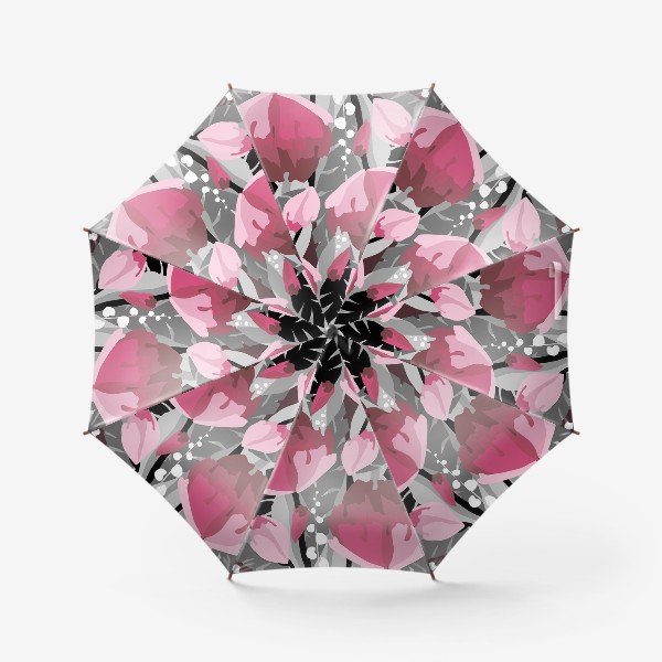 Зонт &laquo;Розовые цветы &raquo;