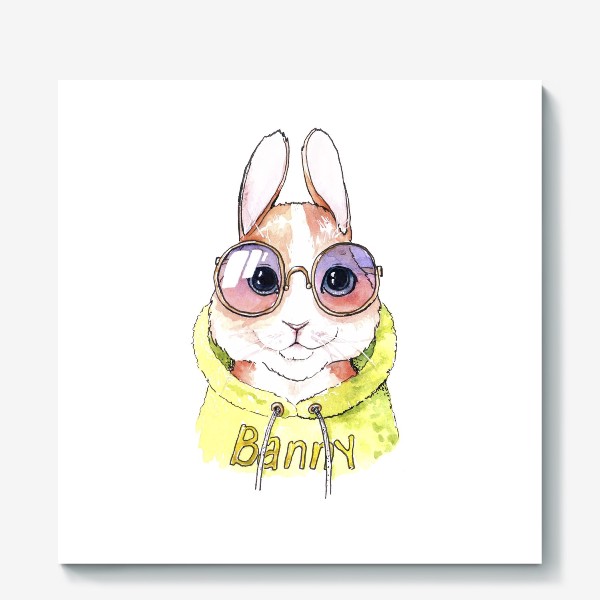 Холст «Кролик в солнечных очках»