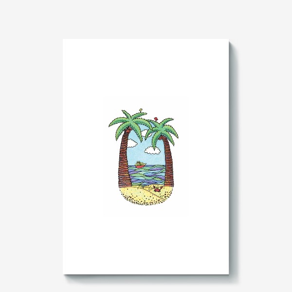 Холст «Пальмы на пляже»