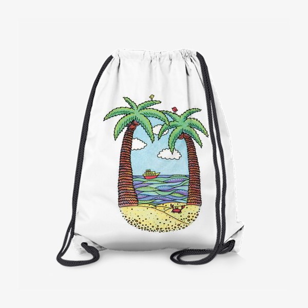 Рюкзак &laquo;Пальмы на пляже&raquo;