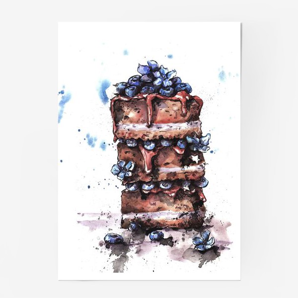 Постер «Тортик с черникой»
