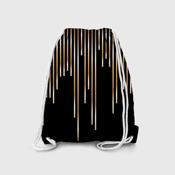 Рюкзак «Золотые полоски на черном фоне»