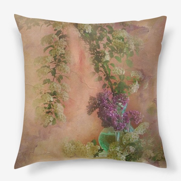 Подушка «Весенний натюрморт с цветами»
