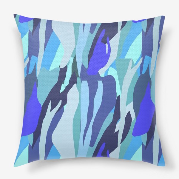 Подушка «Абстрактный рисунок в синих тонах»