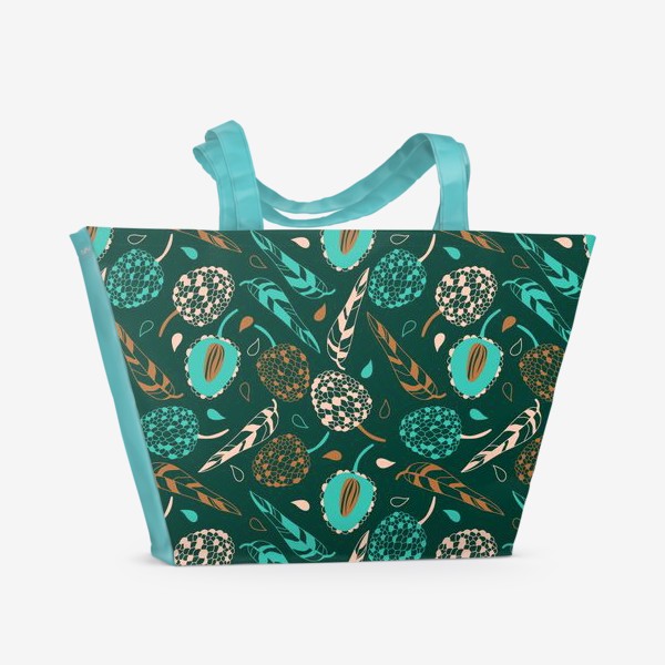 Пляжная сумка «Нежные ягоды и листья»