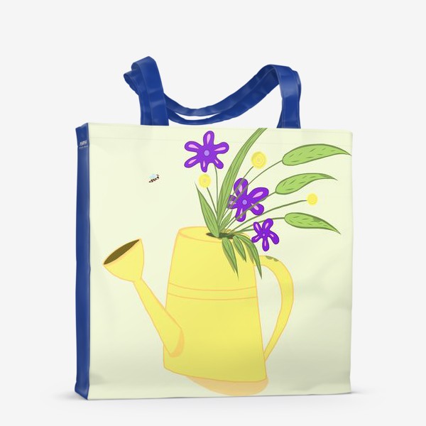 Сумка-шоппер «Лейка с цветами. Подарок бабушке. Подарок дачнице, садоводу»