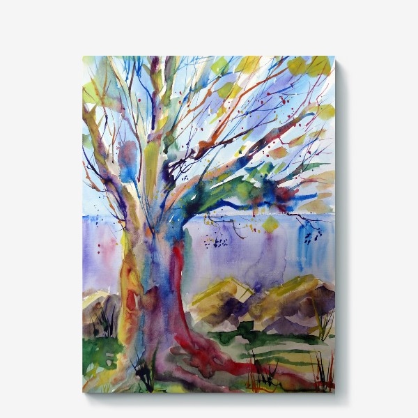 Холст «Цветное дерево»