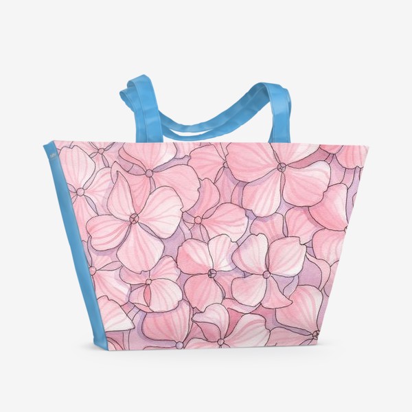 Пляжная сумка «Цветки гортензии»