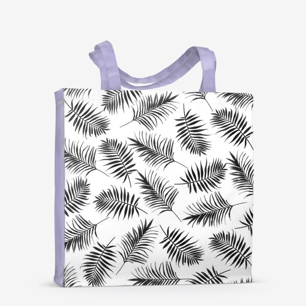 Сумка-шоппер «Ветки листья пальмы растительный принт стильный скандинавский»
