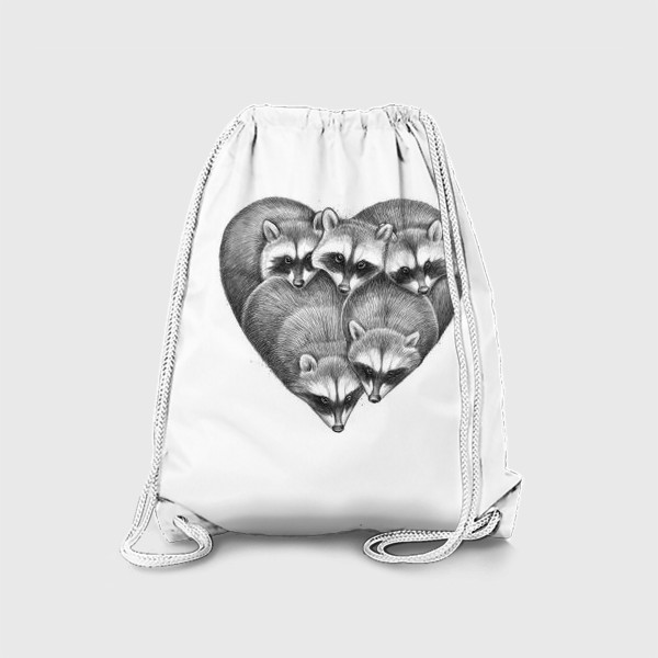 Рюкзак «Сердце из енотов»