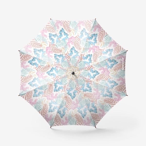 Зонт &laquo;Кактусы разноцветные, пастельный паттерн&raquo;