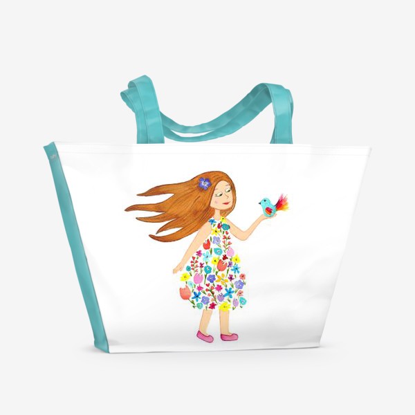 Пляжная сумка «Девочка-весна»