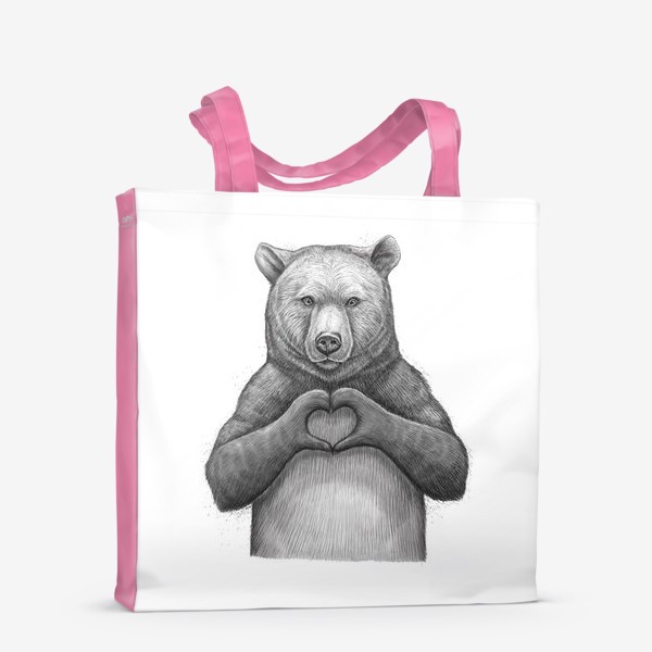 Сумка-шоппер «Медведь с сердцем»