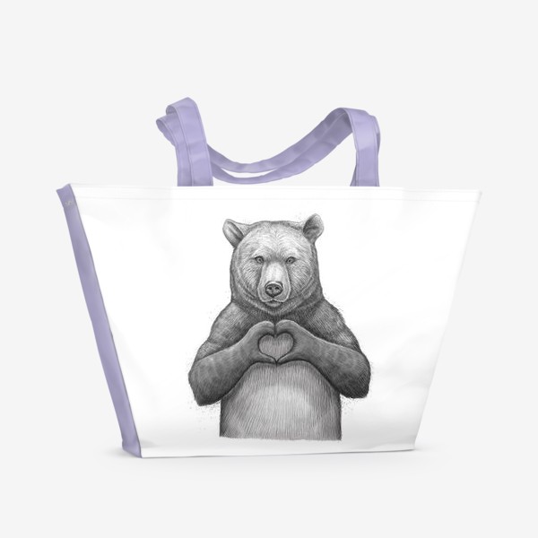 Пляжная сумка &laquo;Медведь с сердцем&raquo;