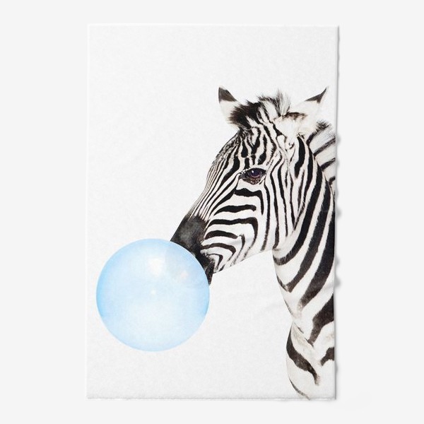 Полотенце «Зебра с пузырем из жвачки забавная картинка для детей»