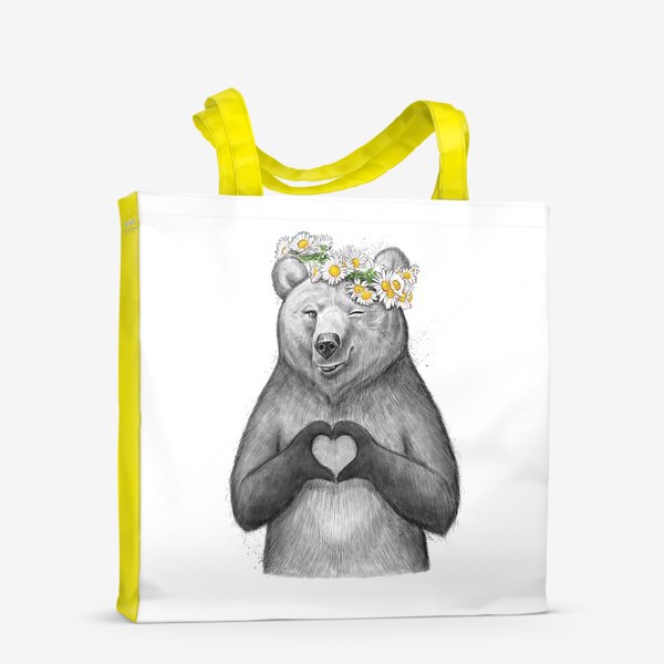 Сумка-шоппер «Медведица с сердцем»