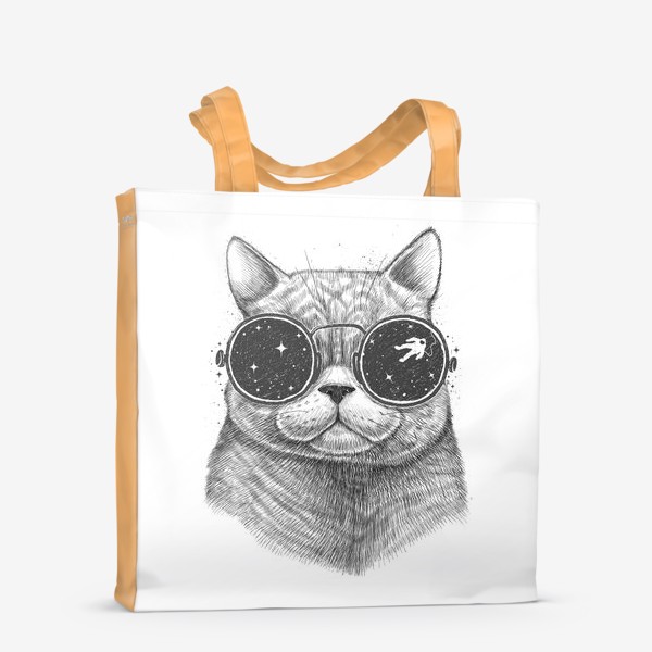 Сумка-шоппер «Кот в космических очках»