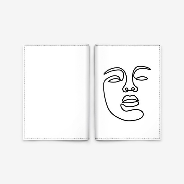 Обложка для паспорта «Лицо одной линией»