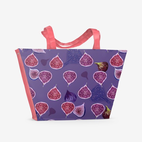 Пляжная сумка &laquo;Веселый фиолетовый инжир!&raquo;