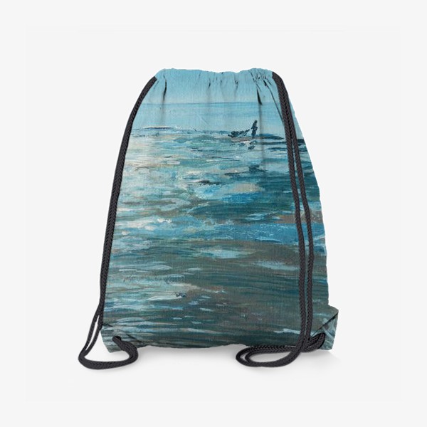 Рюкзак «Одинокая лодка. Отлив на море»