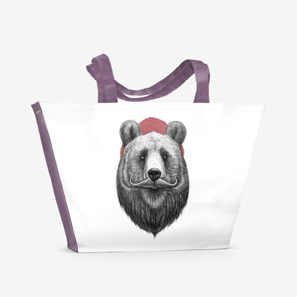 Пляжная сумка &laquo;Медведь хипстер&raquo;