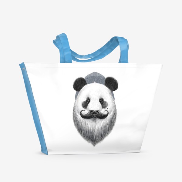Пляжная сумка «Панда хипстер»