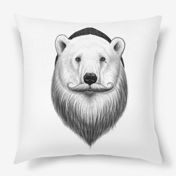 Подушка «Полярный Медведь хипстер»