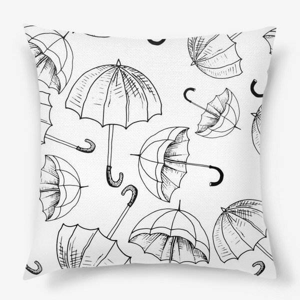Подушка «Паттерн зонтики»