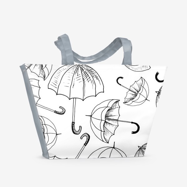 Пляжная сумка «Паттерн зонтики»