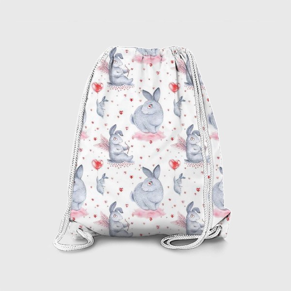 Рюкзак «Влюбленные зайки2 (заяц, кролик, любовь, сердце)»