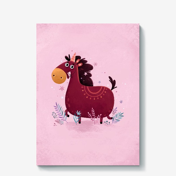 Холст «Розовый конь»