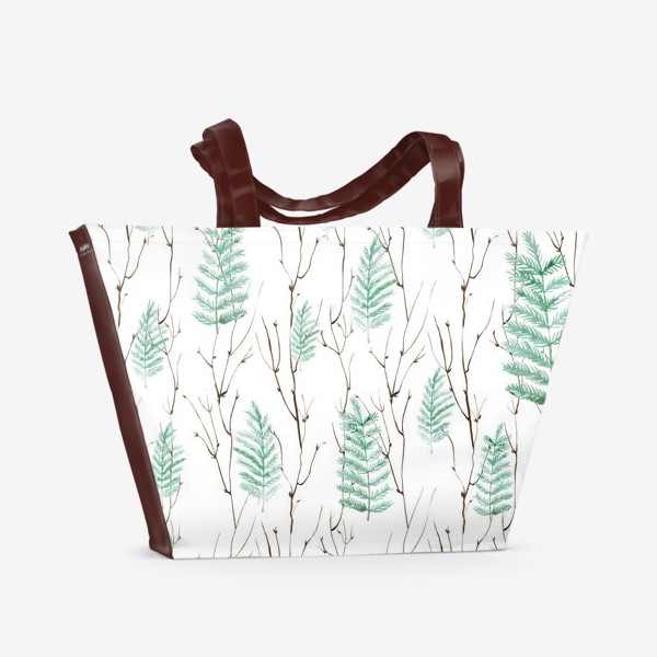Пляжная сумка «Растения эко природа»