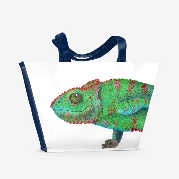 Пляжная сумка «Яркий хамелеон»