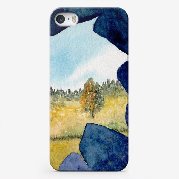 Чехол iPhone «Кленовый лист, осенний пейзаж»