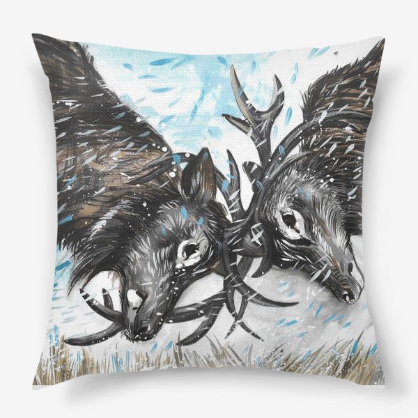 Подушка «Северные олени»