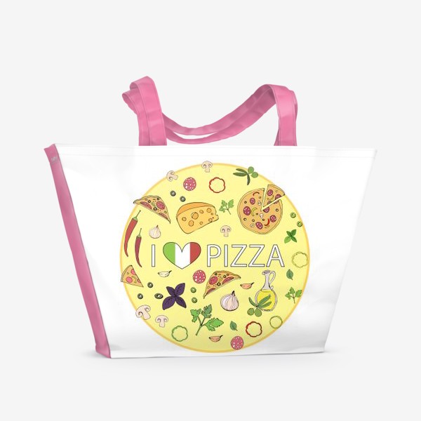 Пляжная сумка «Итальянская пицца»