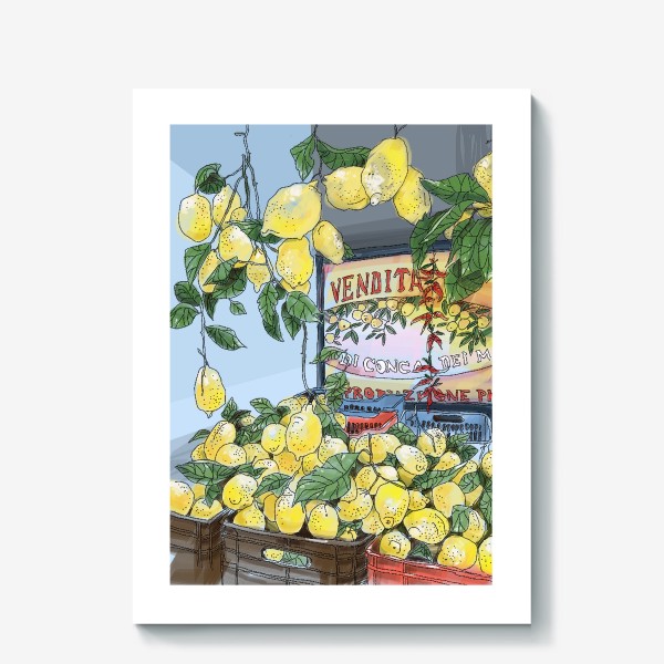 Холст &laquo;Итальянские лимоны(цвет)&raquo;